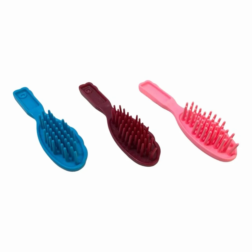 Barbie Hair Brush‎ Lot of (3) - Blue, Maroon, Pink 1990s